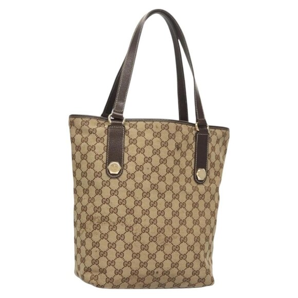 GUCCI Tote Bag Beige Gold 153009 Auth 126099 - Picture 1 of 16